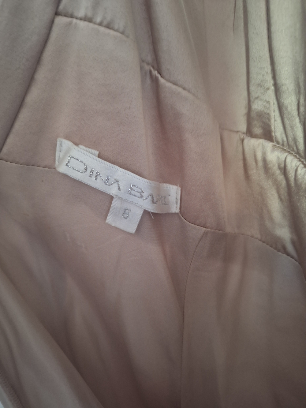 Elegant Taupe Beaded Empire Maxi Dress - Picture 3 of 8